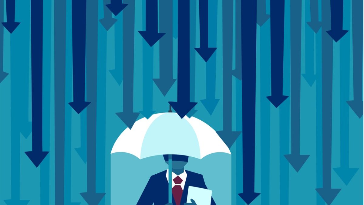 vector-of-a-businessman-with-umbrella-resisting-protecting-himself-vector-id1036856344